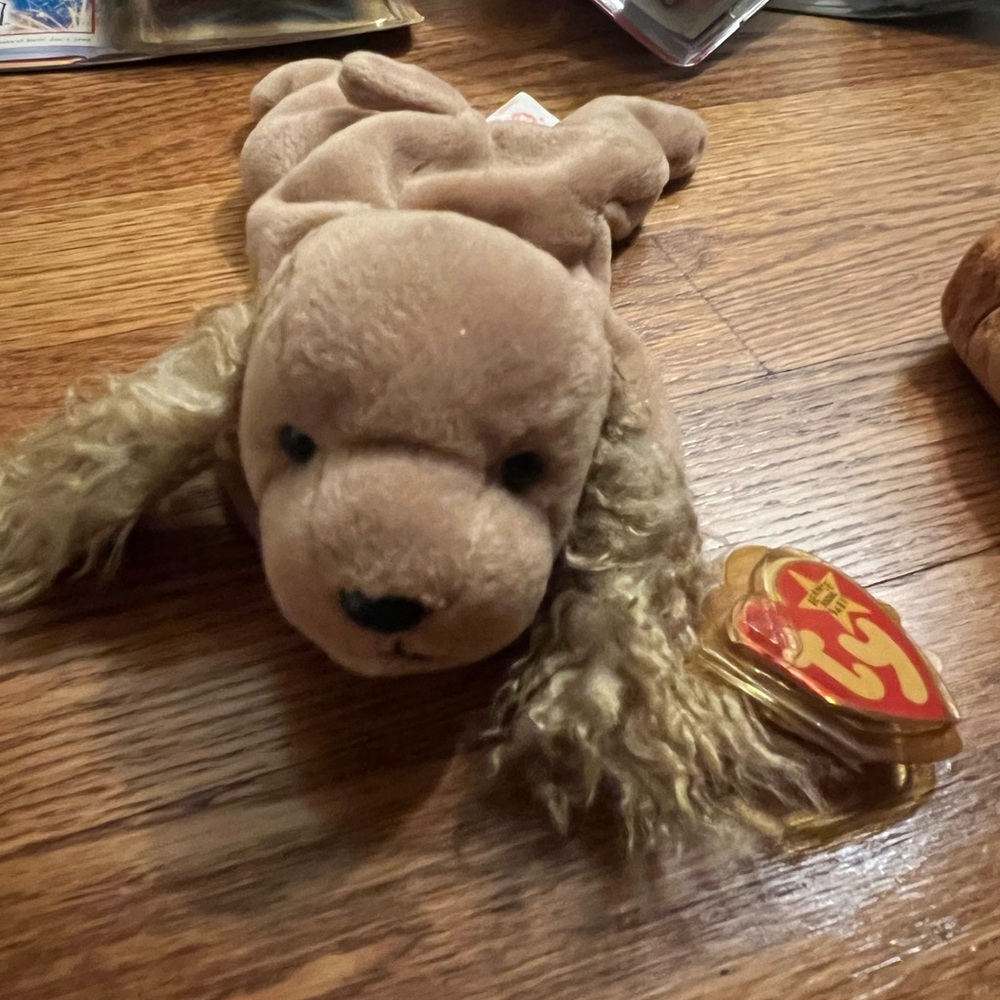 Vintage 1997 Plush Brown Cocker Spaniel Dog Beanie Baby Style with preserved tag